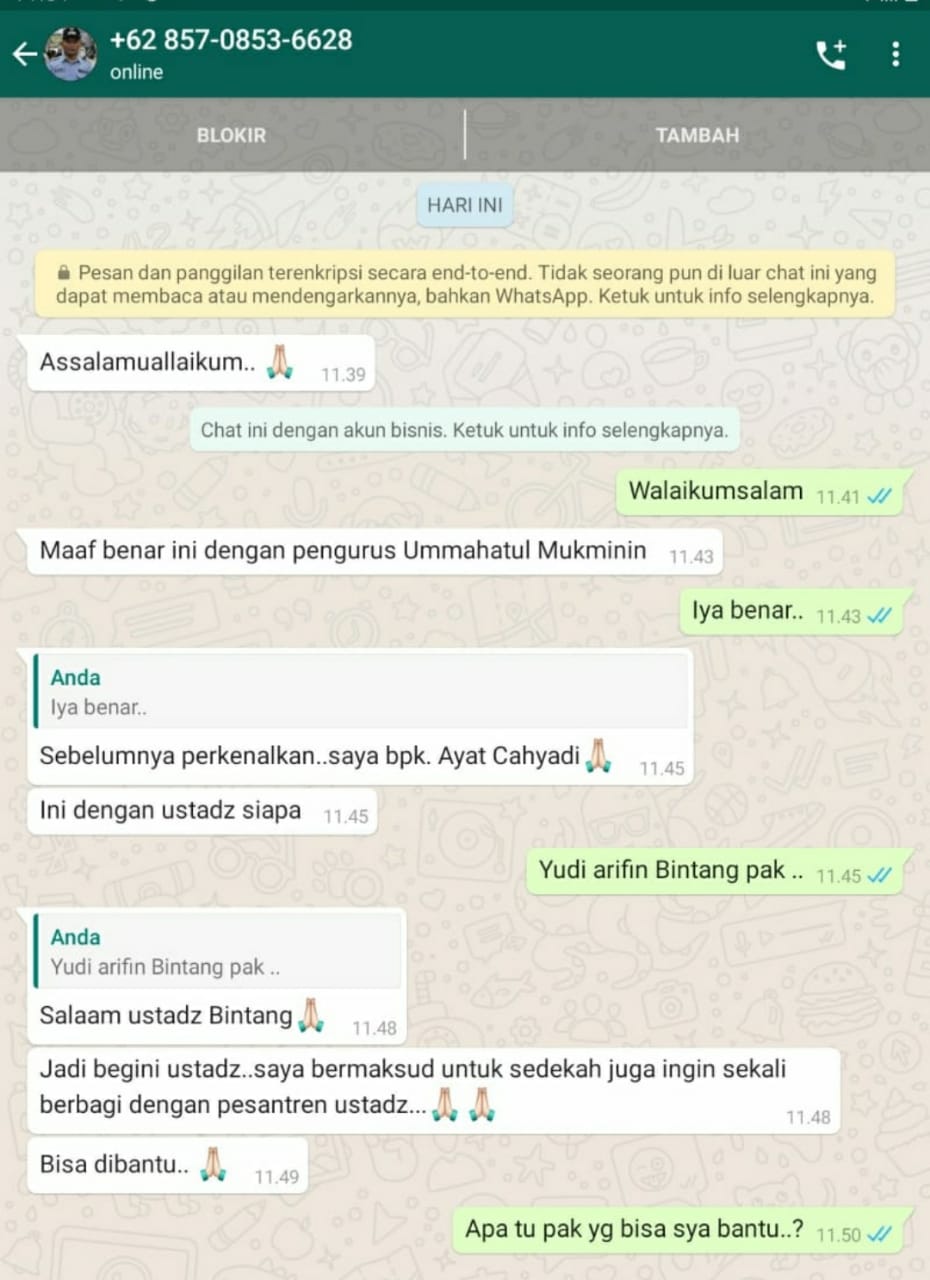 Fotonya Digunakan untuk Menipu di WhatsApp, Ayat Cahyadi: Nomor Saya