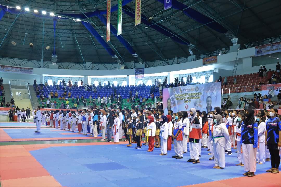 Peserta Kejuaraan Taekwondo Walikota Pekanbaru CUP