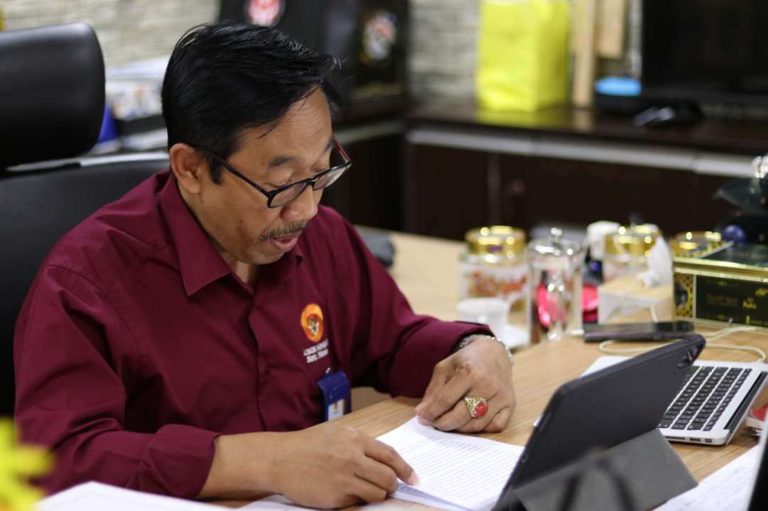 Kepala BKPSDM Pekanbaru Ikuti Pengumuman Hasil Pengukuran Tingkat Kepatuhan Pelaksanaan NKK ASN Secara Virtual