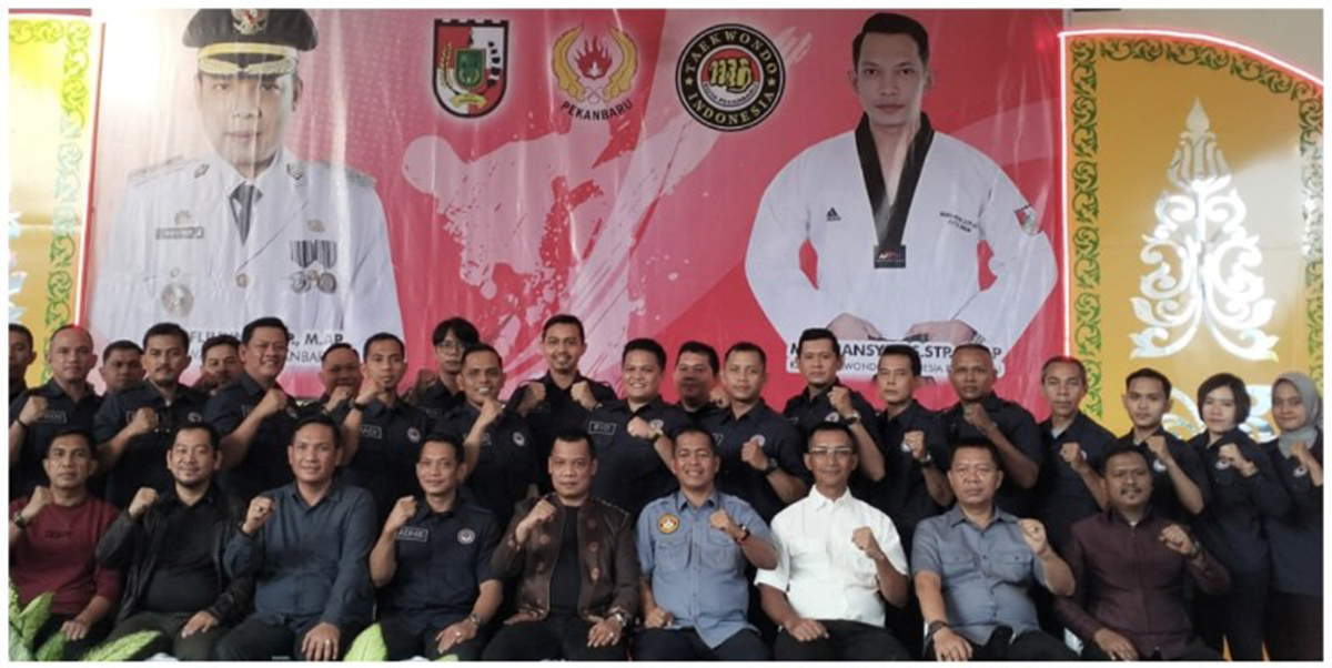 Kadispora Pekanbaru Hadiri Pelantikan Pengurus Taekwondo Indonesia Pekanbaru 2022-2026